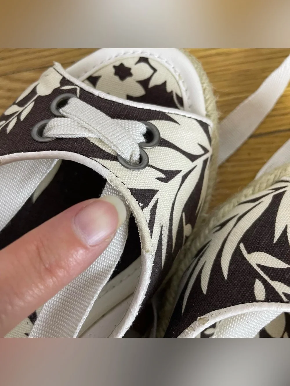 Y2K Lace Up Espadrille Wedge Sandals
